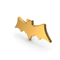 Gold Metallic Bat Symbol PNG & PSD Images