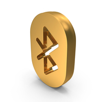 Gold Bluetooth Logo PNG & PSD Images