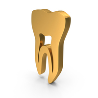 Dental Medical Tooth Icon Metallic PNG & PSD Images