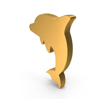 Gold Dolphin Symbol PNG & PSD Images