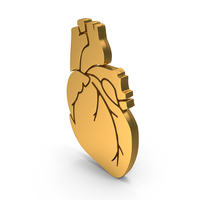 Heart Logo Metallic PNG & PSD Images