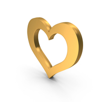 Heart Shape Logo Metallic PNG & PSD Images