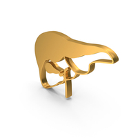 Gold Liver Symbol PNG & PSD Images
