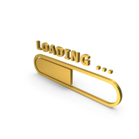 Gold Loading Half Complete Symbol PNG & PSD Images