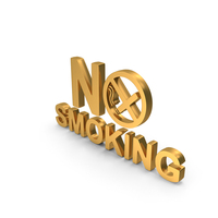 No Smoking Logo Metallic PNG & PSD Images