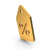 percent Label Tag Logo Metallic PNG & PSD Images