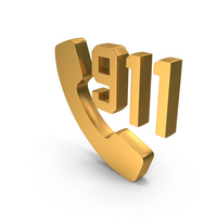 Phone Call 911 Metallic PNG & PSD Images