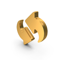 Gold Refresh Web Symbol PNG & PSD Images