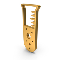 Gold Science Test Tube Experiment Symbol PNG & PSD Images