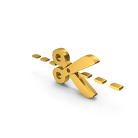 Scissor Cutting Logo Metallic PNG & PSD Images