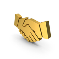 Gold Handshake Partnership Symbol PNG & PSD Images