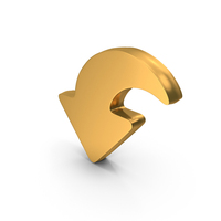 Web Arrow Down Metallic PNG & PSD Images