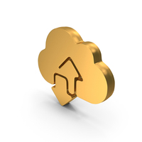 Web Upload Cloud Download Metallic PNG & PSD Images