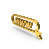 WWW Web Logo Metallic PNG & PSD Images