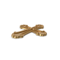Gold Cross Symbol PNG & PSD Images