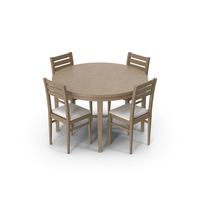 Round Table And Chairs PNG & PSD Images