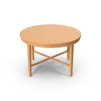 Wooden Round Dinner Table PNG & PSD Images