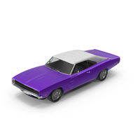 Dodge Charger White Vinyl Top PNG & PSD Images