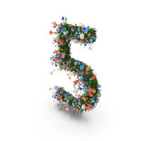 Easter Number 5 From Spring Flowers PNG & PSD Images