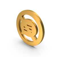 No Talking Icon Gold PNG & PSD Images