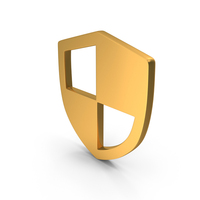 Protection Shield Icon Gold PNG & PSD Images