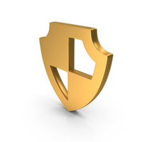 Protection Shield Icon Gold PNG & PSD Images