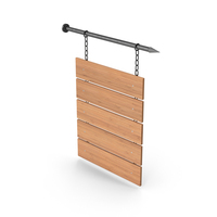Hanging Wooden Signboard PNG & PSD Images
