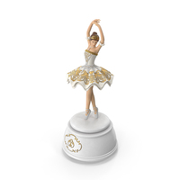 Ballerina Music Box White PNG & PSD Images