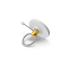 Bottle Anti Theft Tag With Metal Cable White PNG & PSD Images