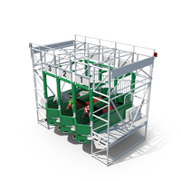 Starting Gates With 3 Racing Horses PNG & PSD Images
