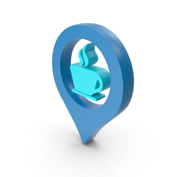 Coffee Locate Pin Navigate Color PNG & PSD Images