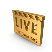 Gold Live Streaming Symbol PNG & PSD Images