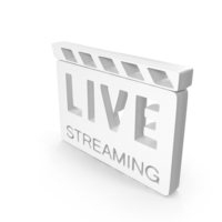 White Live Streaming Symbol PNG & PSD Images