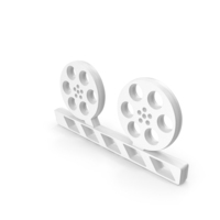 White Video Reels Symbol PNG & PSD Images