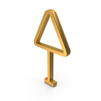 Gold Road Sign Icon PNG & PSD Images