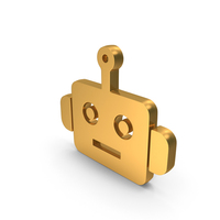 Gold Robot Machine Icon PNG & PSD Images