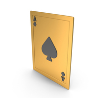 Spade Playing Card Icon Gold PNG & PSD Images