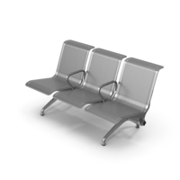 Stainless Steel Airport Waiting Chair PNG & PSD Images
