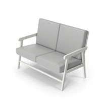 White Double Armchair PNG & PSD Images