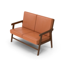 Brown Double Armchair PNG & PSD Images