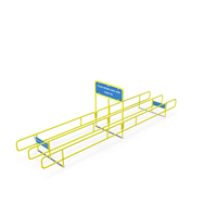 Corral for Shopping Carts Bidirect Yellow PNG & PSD Images