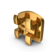 Dental Braces Bracket Golden PNG & PSD Images