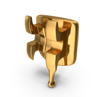 Golden Dental Braces Bracket PNG & PSD Images
