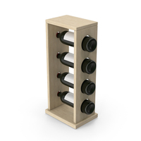 Wooden Wine Bottle Rack PNG & PSD Images