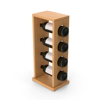Wooden Wine Rack And Bottles PNG & PSD Images