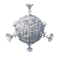 White Space Station Without Dome PNG & PSD Images