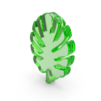 Green Glass Leaf Symbol PNG & PSD Images
