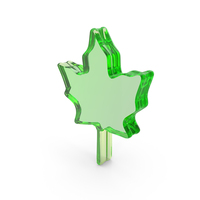Green Glass Leaf Symbol PNG & PSD Images