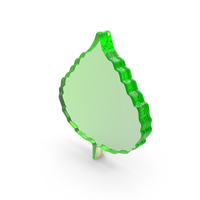 Green Glass Leaf Symbol PNG & PSD Images