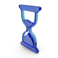 Blue Glass Sand Clock Symbol PNG & PSD Images